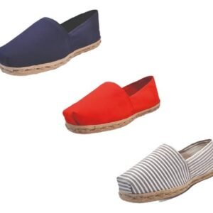 Tripack Alpargata Azul Marino, Rojo Y Ray Gris/blanco