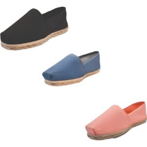 Tripack Alpargata Negro, Mezclilla Y Coral