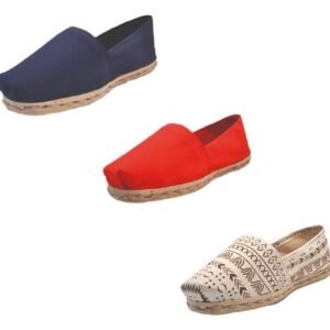 Tripack Alpargata Azul Marino, Rojo Y Crudo Étnico