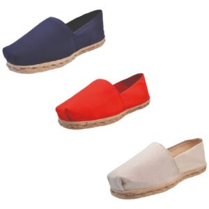 Tripack Alpargata Azul Marino, Rojo Y Crudo