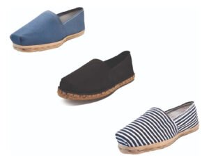 Tripack Alpargata Mezclilla, Negro Goma Y Ray Azul/blanco