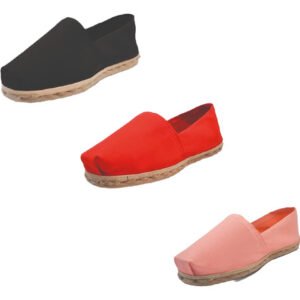 Tripack Alpargata Negro, Rojo Y Coral