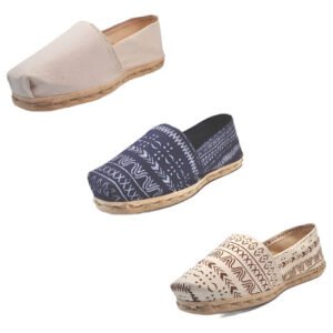 Tripack Alpargata Crudo, Azul Étnico Y Crudo Étnico