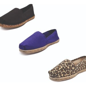 Tripack Alpargata Negro Goma, Morado Y Animal Print