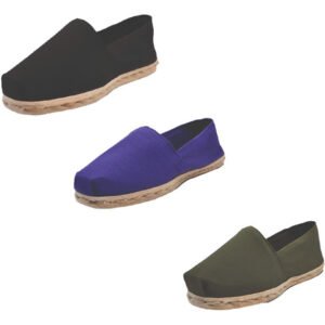 Tripack Alpargata Negro, Morado Y Verde Militar