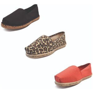 Tripack Alpargata Negro Goma, Animal Pr Y Terracota