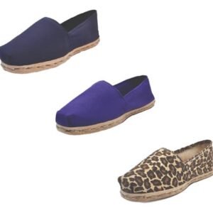 Tripack Alpargata Azul Marino, Morado Y Animal Print