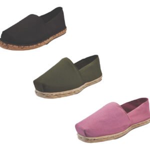 Tripack Alpargata Negro Goma, Verde Militar Y Jacarandá