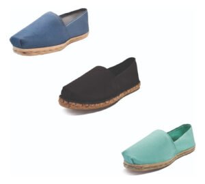 Tripack Alpargata Mezclilla, Negro Goma Y Turquesa