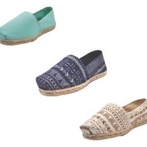 Tripack Alpargata Turquesa, Azul Étnico Y Crudo Étnico