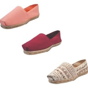 Tripack Alpargata Coral, Burdeo Y Crudo Étnico