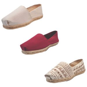 Tripack Alpargata Crudo, Burdeo Y Crudo Étnico