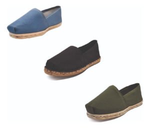Tripack Alpargata Mezclilla, Negro Goma Y Verde Militar