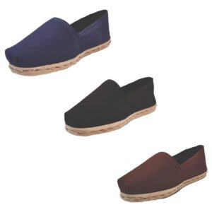 Tripack Alpargata Azul Marino, Negro Y Café