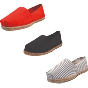 Tripack Alpargata Rojo, Crudo Y Ray Gris/blanco