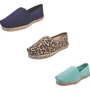 Tripack Alpargata Azul Marino, Animal Print Y Turquesa