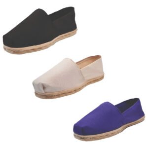 Tripack Alpargata Negro, Crudo Y Morado