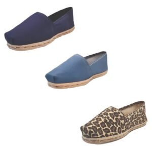 Tripack Alpargata Azul Marino, Mezclilla Y Animal Print