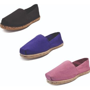 Tripack Alpargata Negro Goma, Morado Y Jacarandá