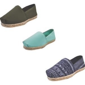 Tripack Alpargata Verde Militar, Turquesa Y Azul Étnico