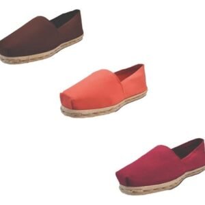 Tripack Alpargata Café, Terracota Y Burdeo