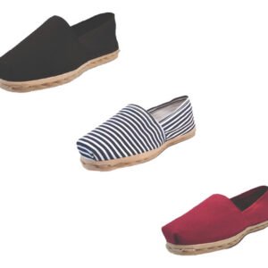 Tripack Alpargata Negro, Ray Azul/blanco Y Burdeo