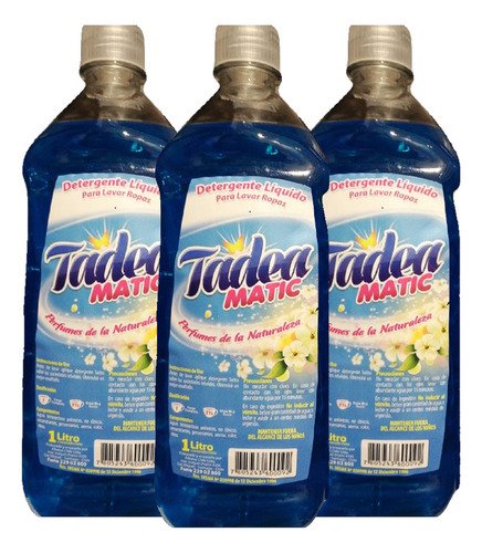 Tripack Detergente Líquido Tadea Botella 1 Litro C/u
