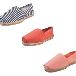 Tripack Alpargata Ray Azu/blan, Terracota Y Coral