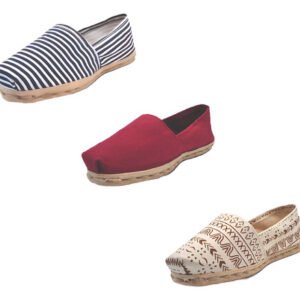 Tripack Alpargata Ray Azu/blan, Burdeo Y Crudo Étnico