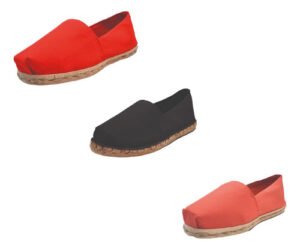 Tripack Alpargata Rojo, Negro Goma Y Terracota