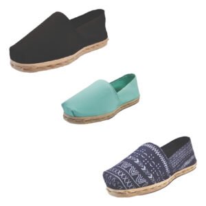Tripack Alpargata Negro, Turquesa Y Azul Étnico