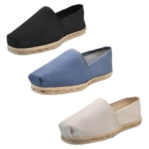 Tripack Alpargata Negro, Mezclilla Y Crudo