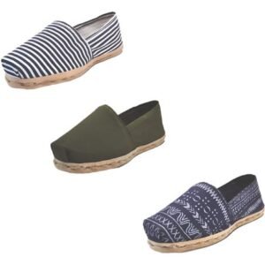 Tripack Alpargata Ray Azu/blan, Verde Militar Y Azul Étnico