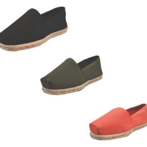 Tripack Alpargata Negro, Verde Militar Y Terracota