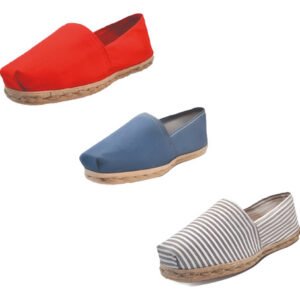 Tripack Alpargata Rojo, Mezclilla Y Ray Gris/blanco