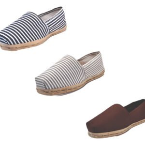 Tripack Alpargata Ray Azu/blan, Ray Gr/blan Y Café