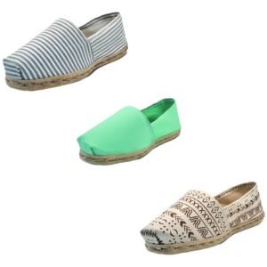 Tripack Alpargata Ray Gr/blan, Turquesa Y Crudo Étnico