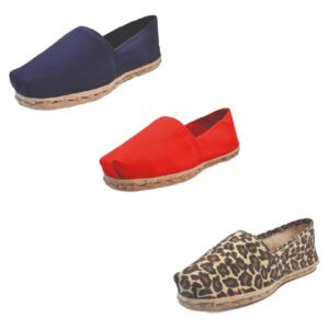 Tripack Alpargata Azul Marino, Rojo Y Animal Print