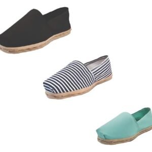 Tripack Alpargata Negro, Ray Azul/blanco Y Turquesa