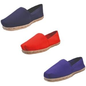 Tripack Alpargata Azul Marino, Rojo Y Morado