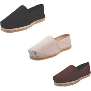 Tripack Alpargata Negro, Crudo Y Café