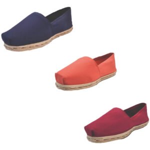Tripack Alpargata Azul Marino, Terracota Y Burdeo
