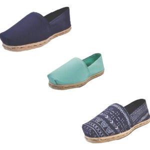Tripack Alpargata Azul Marino, Turquesa Y Azul Étnico