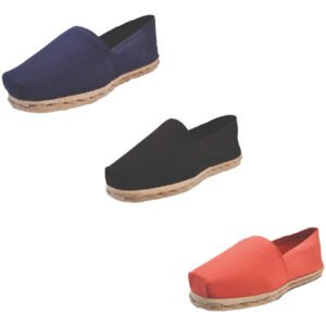 Tripack Alpargata Azul Marino, Negro Y Terracota