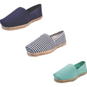 Tripack Alpargata Azul Marino, Ray Azul/blanco Y Turquesa