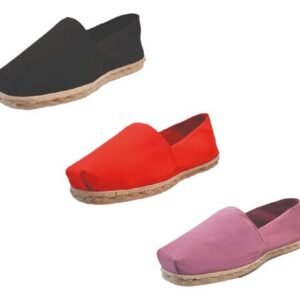 Tripack Alpargata Negro, Rojo Y Jacarandá