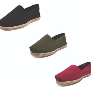 Tripack Alpargata Negro, Verde Militar Y Burdeo