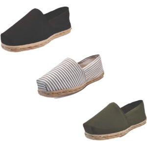 Tripack Alpargata Negro, Ray Gris/blanco Y Verde Militar