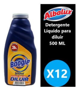 Caja 12 Detergentes Líquido Boogie Para Diluir 500 Ml C/u