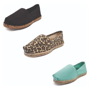 Tripack Alpargata Negro Goma, Animal Pr Y Turquesa